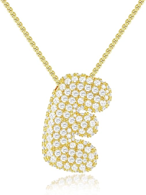 【LAST DAY 49% OFF】Bubble Initial Diamond Necklace
