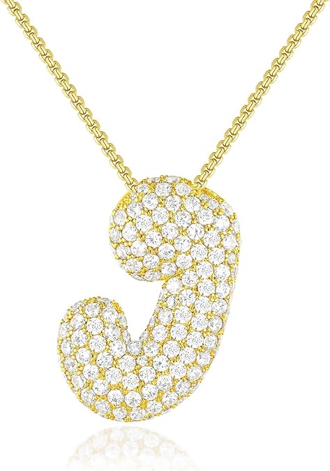 【LAST DAY 49% OFF】Bubble Initial Diamond Necklace