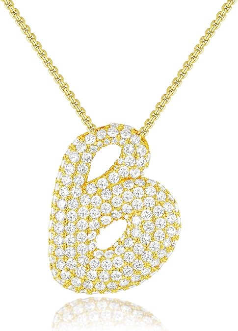 【LAST DAY 49% OFF】Bubble Initial Diamond Necklace