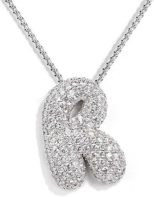 【LAST DAY 49% OFF】Bubble Initial Diamond Necklace