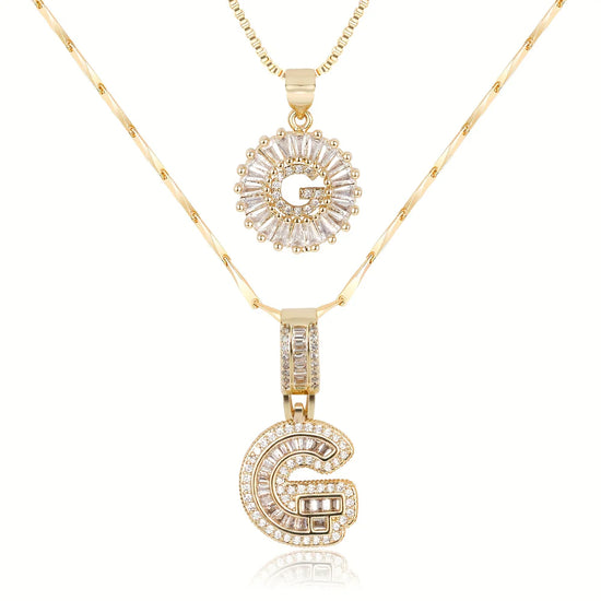 【LAST DAY 48% OFF】2 Pack - Initial Letter Pendant Necklaces