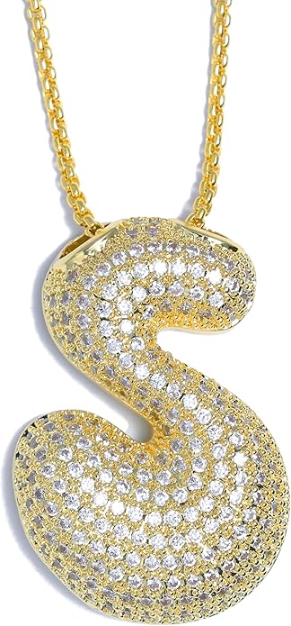 【LAST DAY 49% OFF】Bubble Initial Diamond Necklace