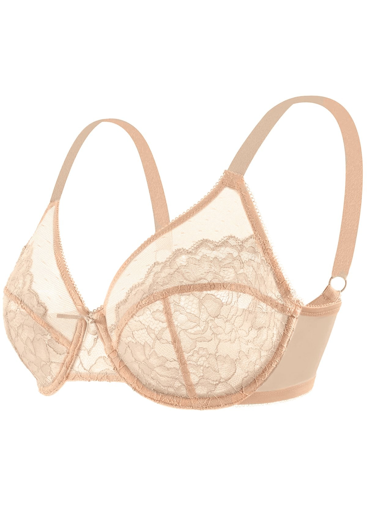 🔥LAST DAY 49% OFF🔥Minimizer Bra for Women - Plus Size Mermaid Scales Lace Bra Full Coverage for Heavy Breast