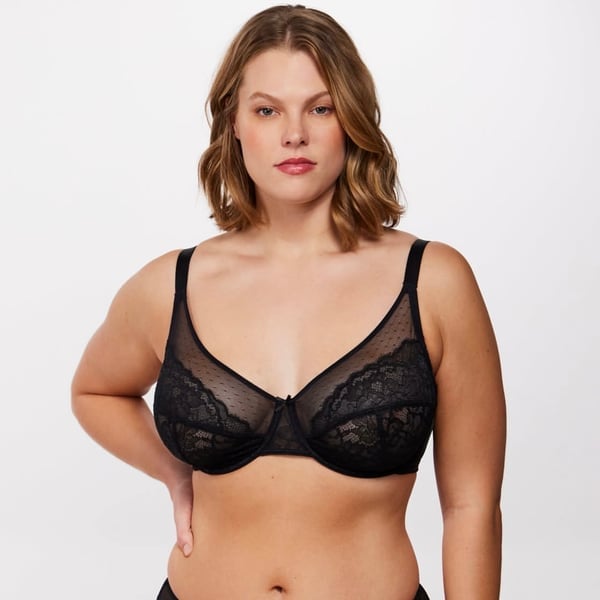🔥LAST DAY 49% OFF🔥Minimizer Bra for Women - Plus Size Mermaid Scales Lace Bra Full Coverage for Heavy Breast