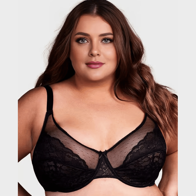 🔥LAST DAY 49% OFF🔥Minimizer Bra for Women - Plus Size Mermaid Scales Lace Bra Full Coverage for Heavy Breast