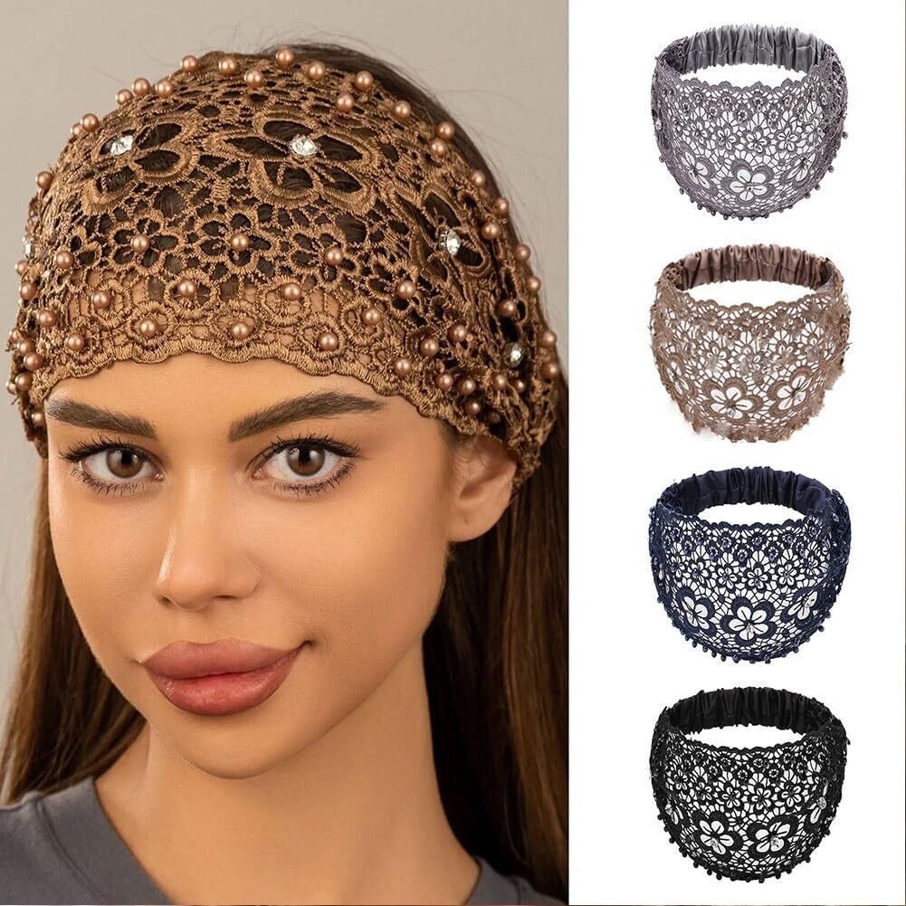 🔥Last Day Buy 1 Get 2 Free🔥Boho-chic Crystal & Pearl Embellished Wide Headbands