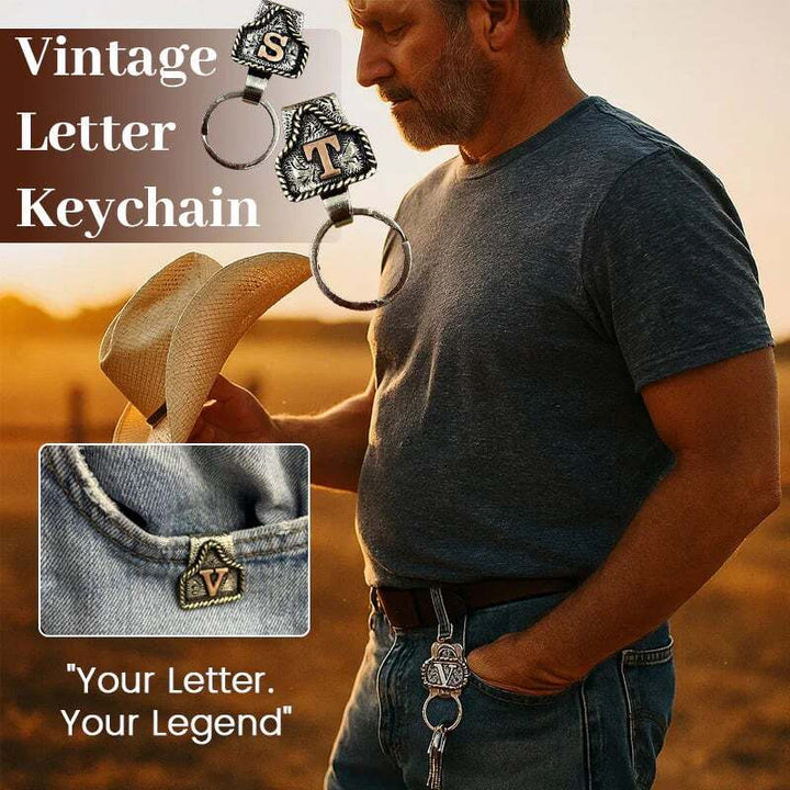 🔥This Week's Special Price $9.99🔥Handmade Vintage Letter Keychain