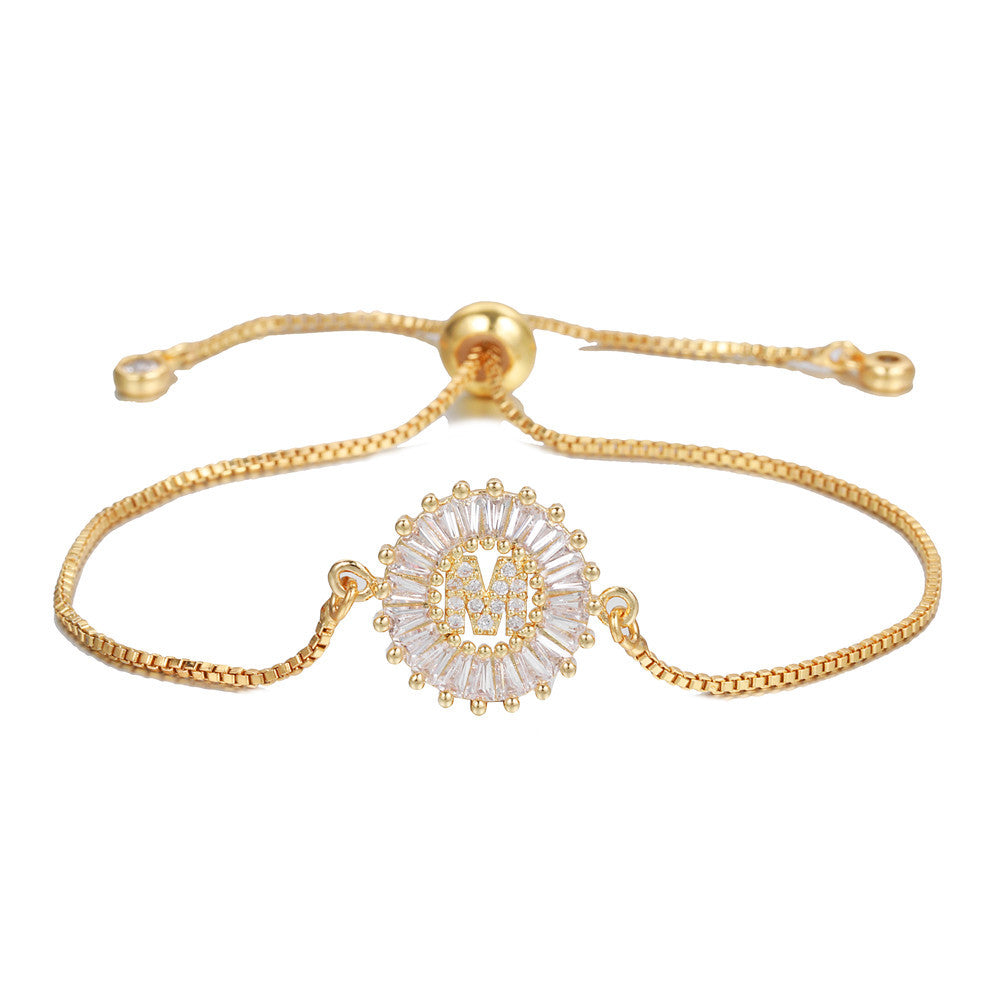 【LAST DAY 49% OFF】Initial Letter Pendant Bracelet