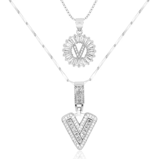 【LAST DAY 48% OFF】2 Pack - Initial Letter Pendant Necklaces