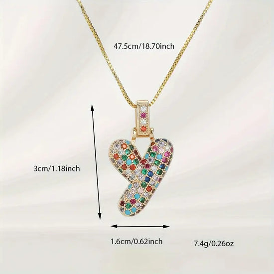 Bubble Letter Necklace