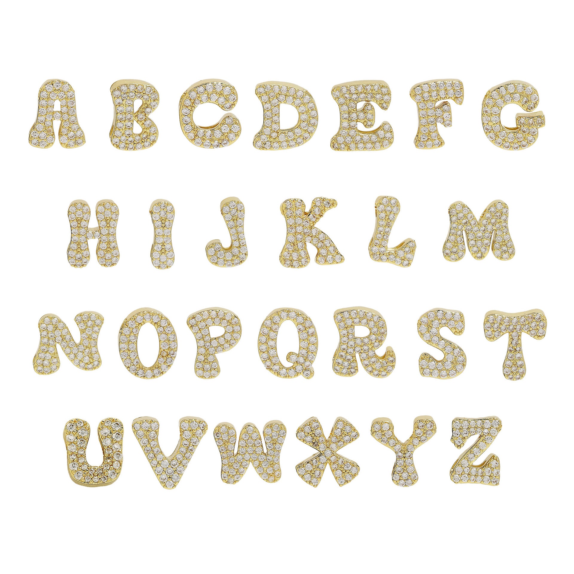 DIY Name Bracelet Necklace 26 English Letters Pendant Parts
