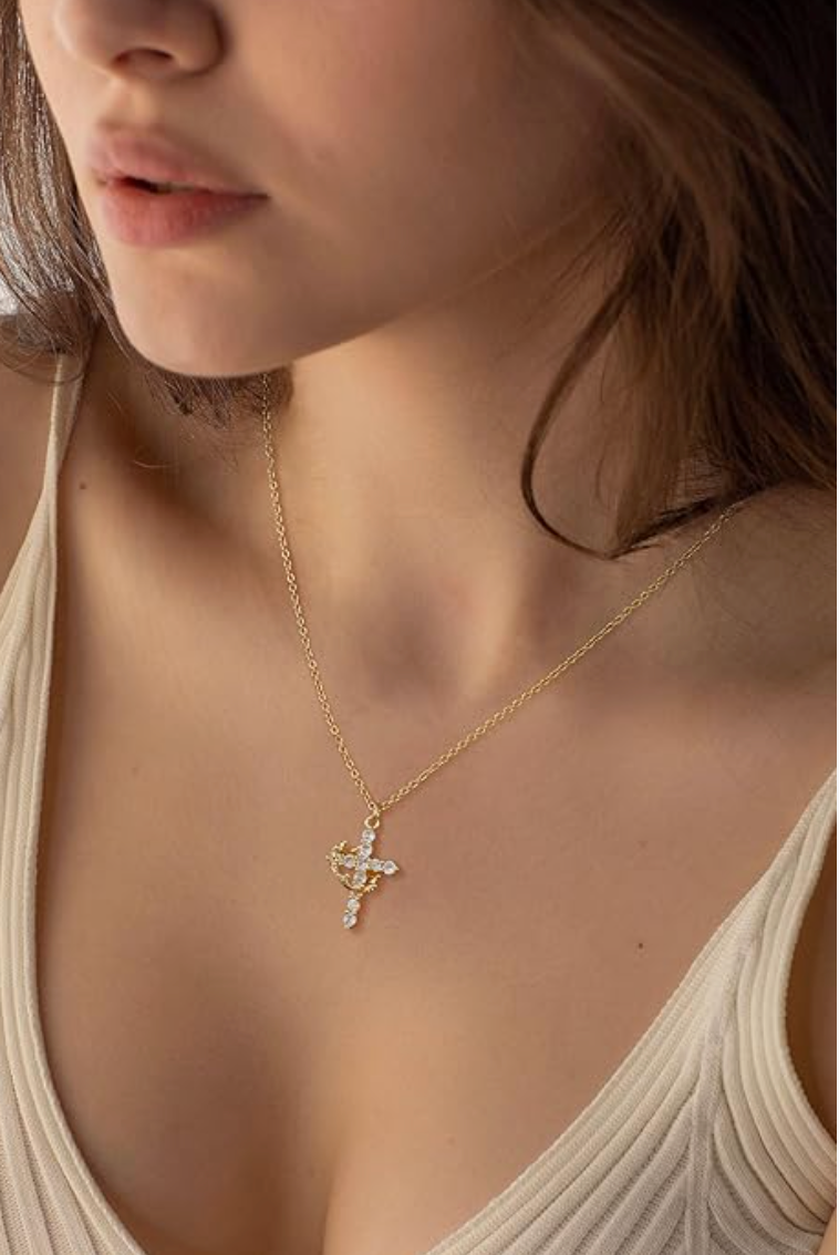 The Eternal Cross & Crown Necklace