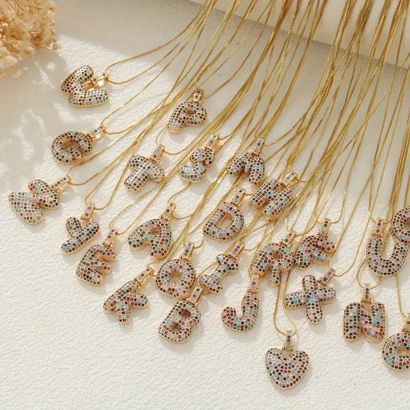 Bubble Letter Necklace