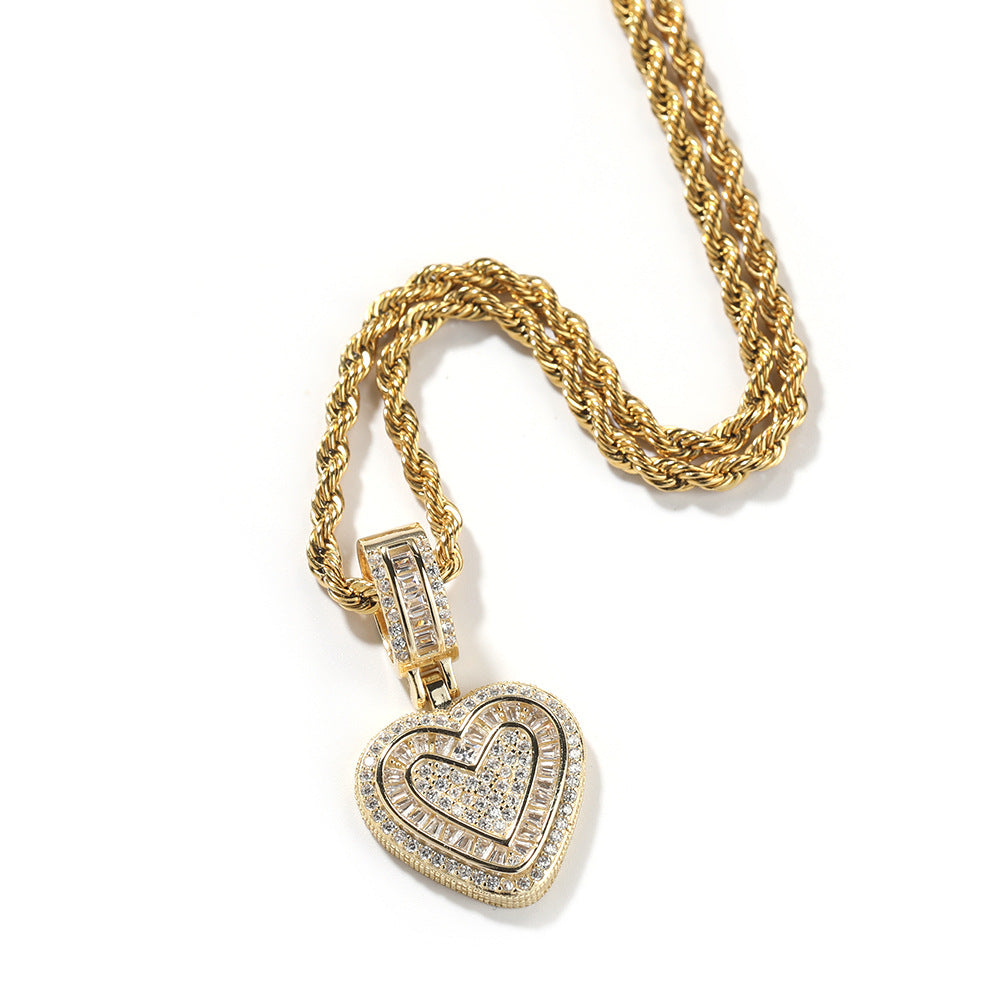 【LAST DAY 49% OFF】Hip Hop Heart Necklace