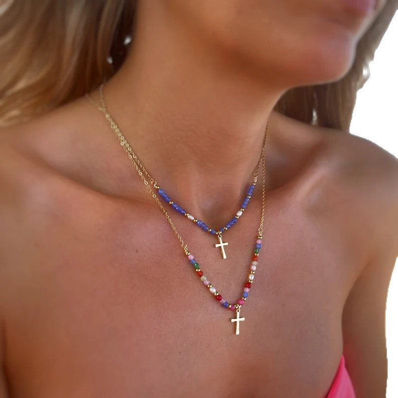🔥Beaded Cross Necklace — The Best Gift🎁