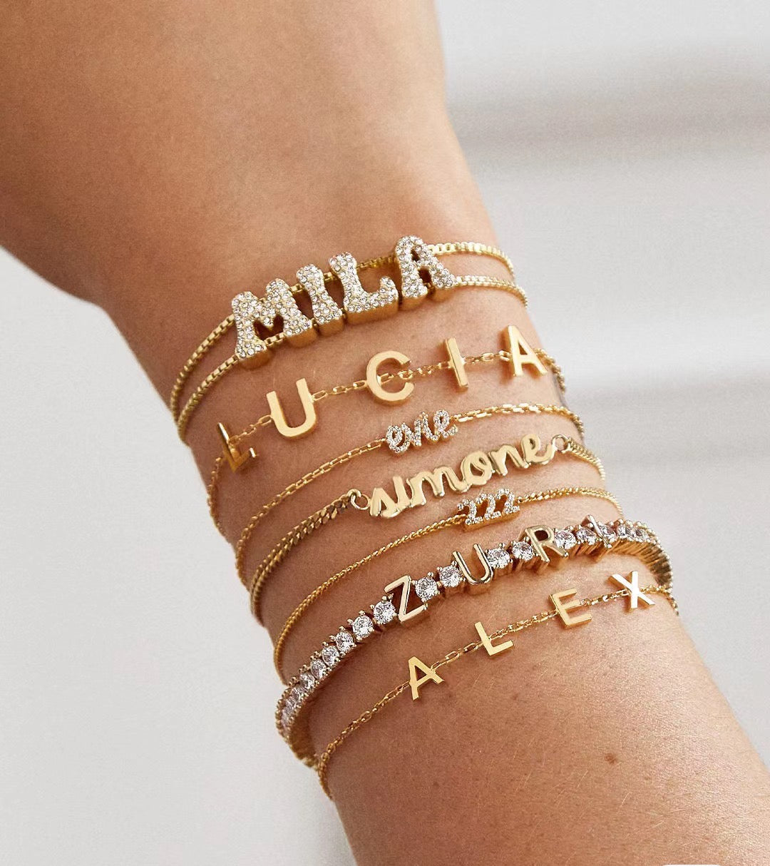 DIY Name Bracelet Necklace 26 English Letters Pendant Parts