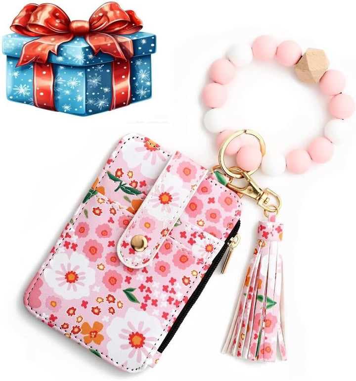 🌸Women's Floral Print Leather Card Bag