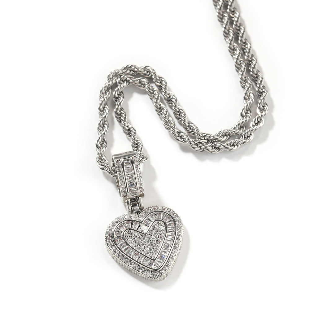 【LAST DAY 49% OFF】Hip Hop Heart Necklace