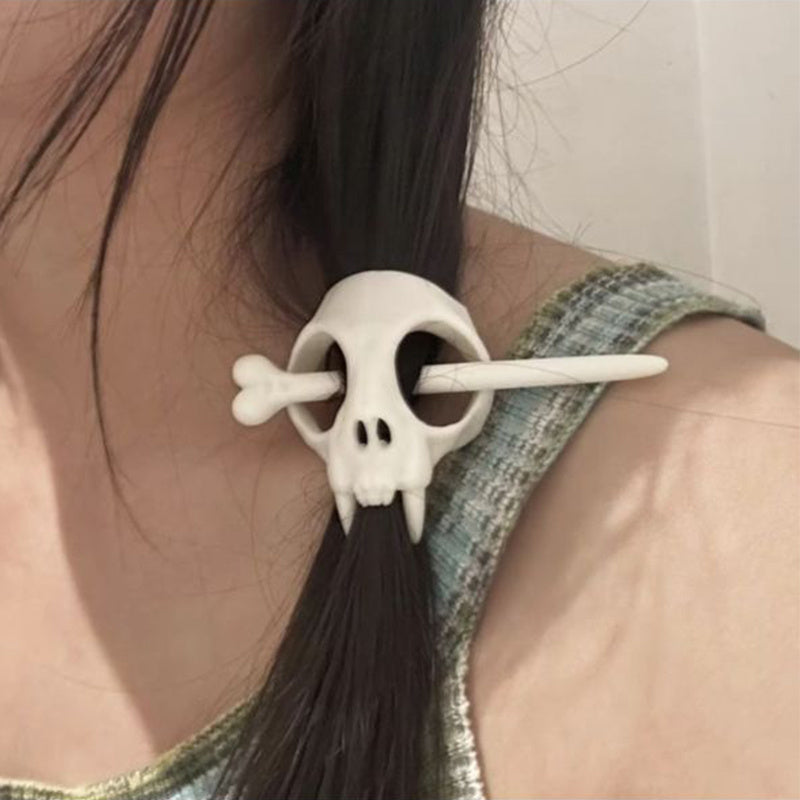 Gothic Style Ponytail Hair Accessories -Halloween Crow Hair Pin