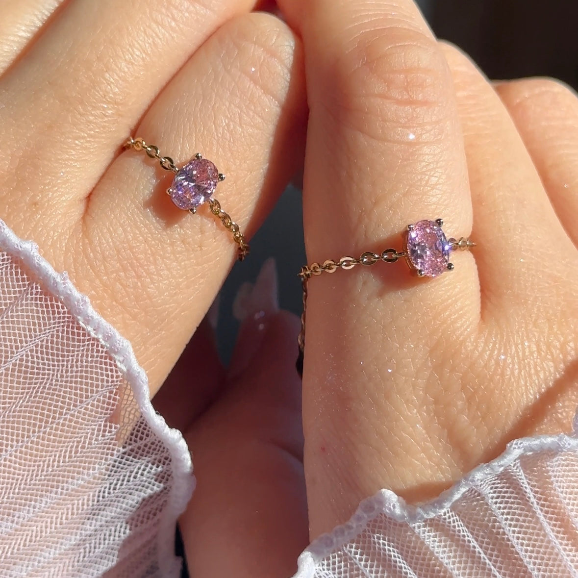 PINK Self-Love Chain Ring