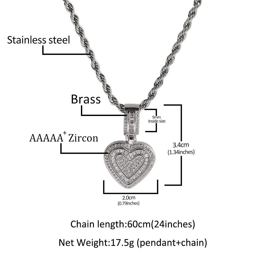 【LAST DAY 49% OFF】Hip Hop Heart Necklace